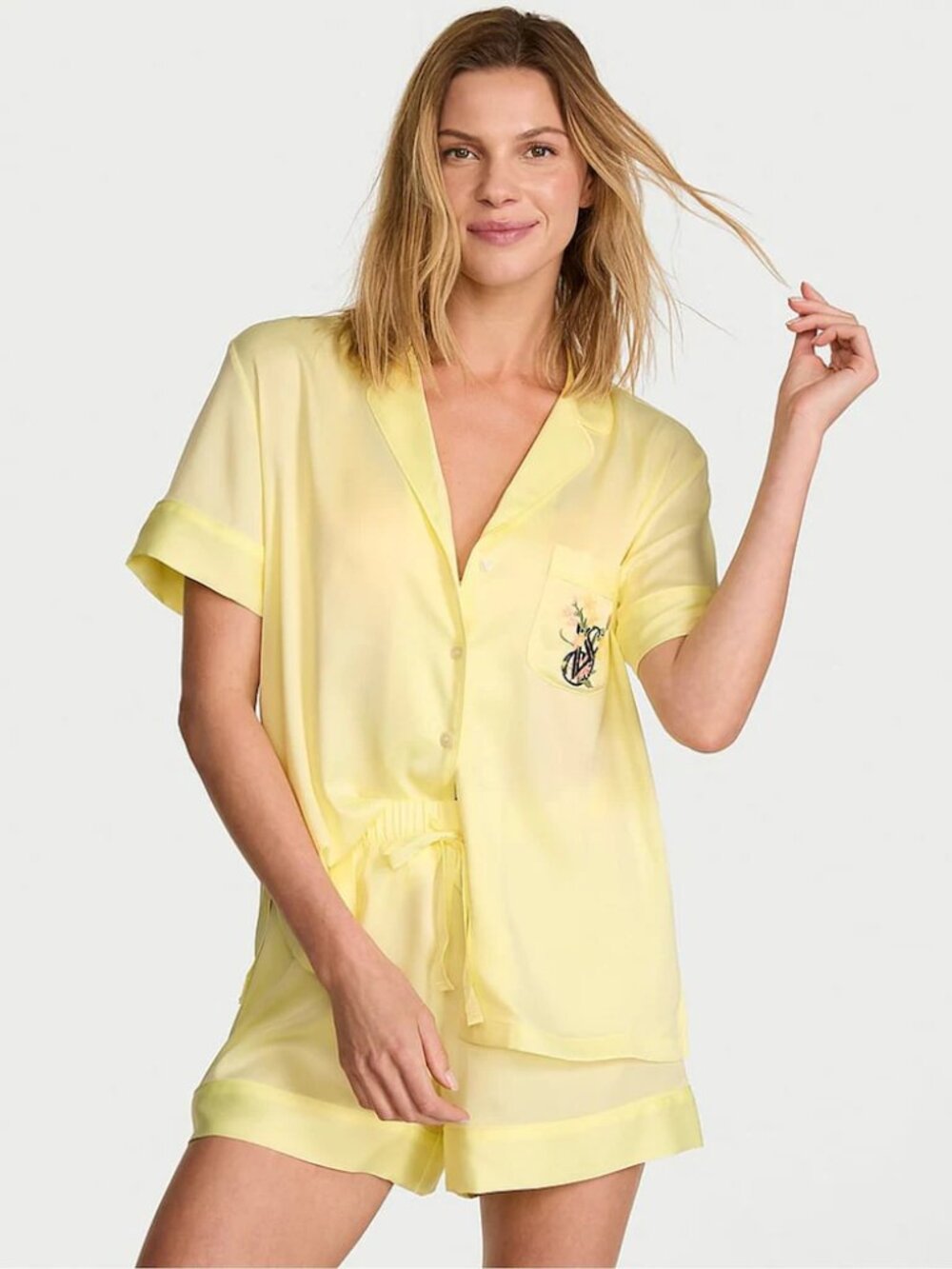Victoria's Secret Signature Satin Short Pajama Set Medium NWT
